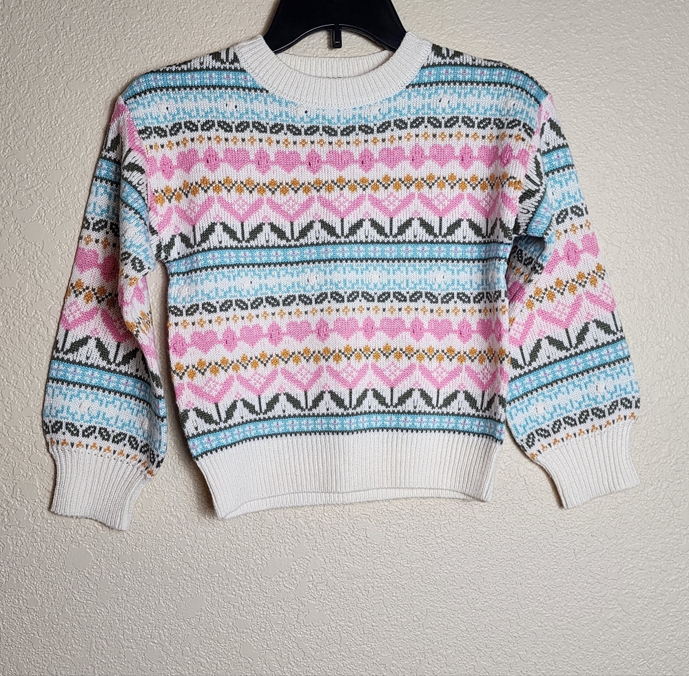 Franki By Francesca's Fair Isle Sweater Girls 10